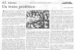 Un texto profético Un texto profético