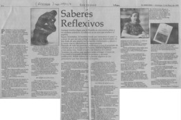 Saberes reflexivos  [artículo] Ximena Chávez Velásquez.