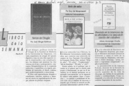 Libros de la semana  [artículo] S. P.