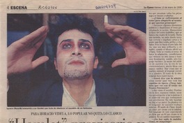 "Hamlet" provisorio y con seriedad isabelina  [artículo] Claudia Heiss.