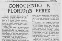 Conociendo a Floridor Pérez