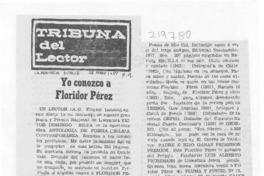 Yo conozco a Floridor Pérez Yo conozco a Floridor Pérez