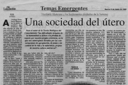 Una sociedad del útero  [artículo] M. S. M.