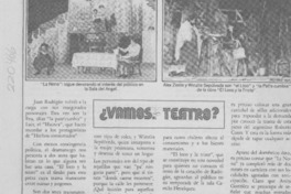 Vamos al teatro? Vamos al teatro?