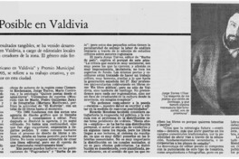 La poesía es posible en Valdivia La poesía es posible en Valdivia