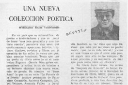 Una nueva colección poética  [artículo] Wellington Rojas Valdebenito.