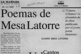 Poemas de Mesa Latorre  [artículo].