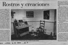 Rostros y creaciones  [artículo].