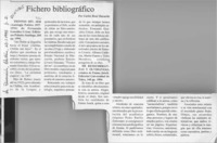 Fichero bibliográfico  [artículo] Carlos René Ibacache.