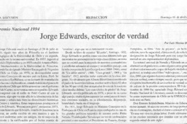 Jorge Edwards, escritor de verdad