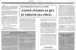 "Existe interés en que el chileno lea poco"