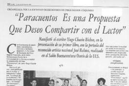 "Paracuentos es una propuesta que deseo compartir con el lector" "Paracuentos es una propuesta que deseo compartir con el lector"
