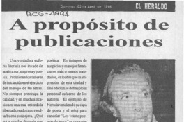 A propósito de publicaciones  [artículo] E. J.
