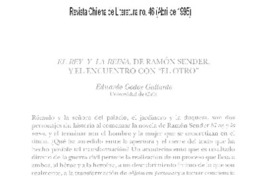 El Rey y la Reina, de Ramón Sender, y el encuentro con "el otro" El Rey y la Reina, de Ramón Sender, y el encuentro con "el otro"