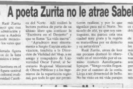 A poeta Zurita no le atrae Sabella  [artículo].