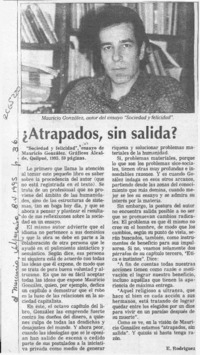 Atrapados, sin salida?  [artículo] E. Rodríguez.