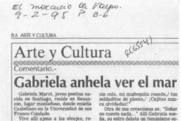 Gabriela anhela ver el mar  [artículo].