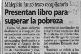 Presentan libro para superar la pobreza  [artículo].
