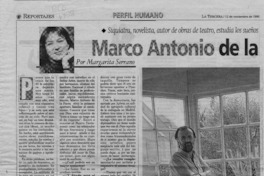 Marco Antonio de la Parra, de humor y de miseria  [artículo] Margarita Serrano.