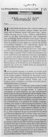 "Morandé 80"  [artículo] Filebo