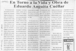 En torno a la vida y obra de Eduardo Anguita Cuéllar  [artículo]