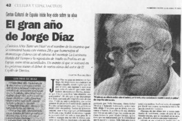 El gran año de Jorge Díaz El gran año de Jorge Díaz