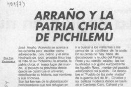 Arraño y la patria chica de Pichilemu  [artículo] Teo Valenzuela