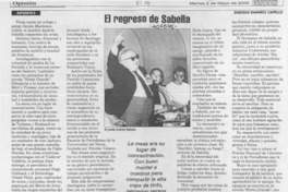 El regreso de Sabella El regreso de Sabella