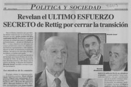 Revelan el último esfuerzo secreto de Rettig por cerrar la transición Revelan el último esfuerzo secreto de Rettig por cerrar la transición