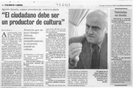"El ciudadano debe ser un productor de cultura"  [artículo] Renato Castelli