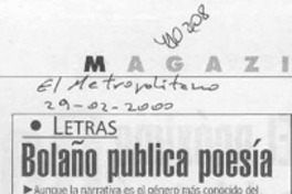 Bolaño publica poesía  [artículo]