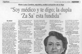 "Soy médico y te digo, la dupla "Za Sa" esta fundida" "Soy médico y te digo, la dupla "Za Sa" esta fundida"