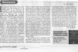 Geografía  [artículo] Valeria Maino