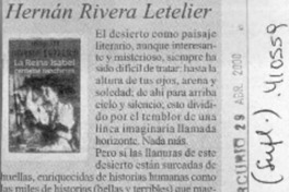Hernán Rivera Letelier  [artículo]