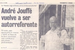 André Jouffé vuelve a ser autorreferente André Jouffé vuelve a ser autorreferente