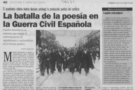 La batalla de la poesía en la Guerra Civil Española La batalla de la poesía en la Guerra Civil Española