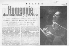Homenaje documental y poético  [artículo] Marcela Fuentealba