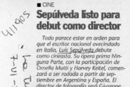 Sepúlveda listo para debut como director Sepúlveda listo para debut como director