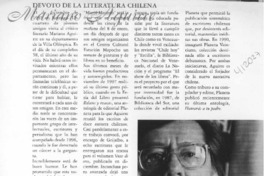 Devoto de la literatura chilena  [artículo]