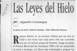 Las leyes del hielo  [artículo] Alejandra Costamagna
