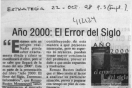 Año 2000, el error del siglo Año 2000, el error del siglo