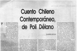Cuento chileno contemporáneo, de Poli Délano Cuento chileno contemporáneo, de Poli Délano
