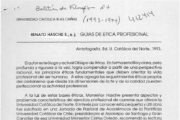 Guías de ética profesional  [artículo] Ramón Sepúlveda