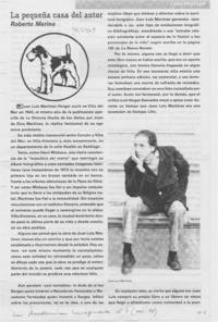 La pequeña casa del autor  [artículo] Roberto Merino