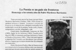 La poesía es un país sin fronteras La poesía es un país sin fronteras