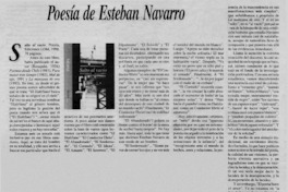 Poesía de Esteban Navarro Poesía de Esteban Navarro