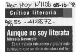 Aunque no soy literata Aunque no soy literata