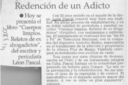 Redención de un adicto  [artículo]