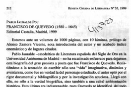 Francisco de Quevedo (1580-1645)  [artículo] Hugo Montes
