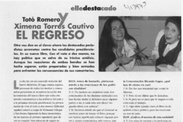 El regreso  [artículo] Francisca Cafati